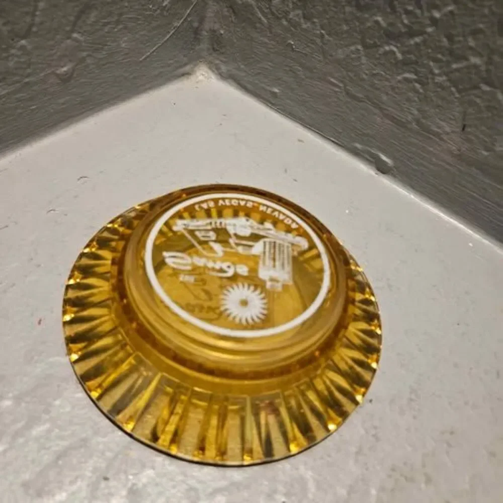 Vintage The Sands Las Vegas Nevada Amber Glass Ashtray 4